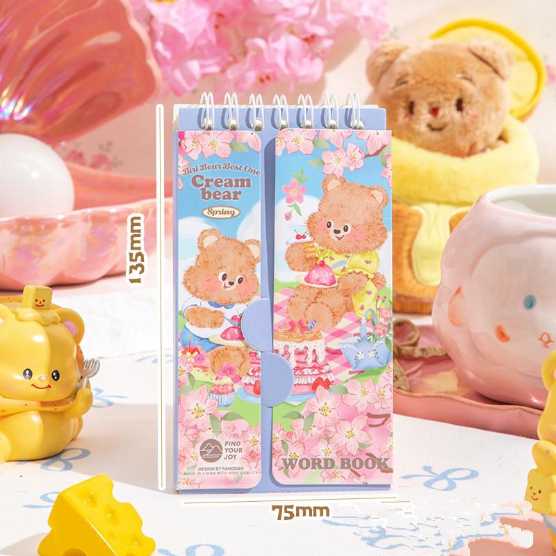 MINKYS Portable Cute Word Book Vocabulary Notebook 80 Sheets Kawaii School Stationery