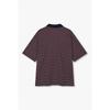 STudio Tomboy STripe Oversized Collar ShorT Sleeve T shirT 9176222997ar 