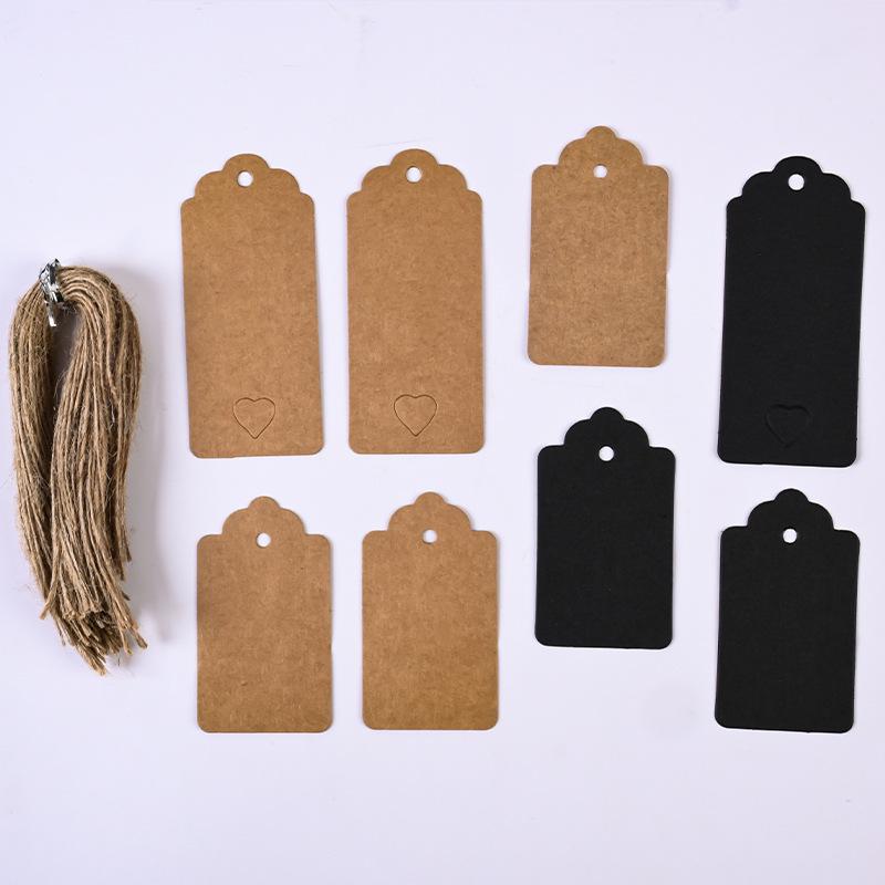 Heart-Shaped Kraft Paper Gift Tag with String