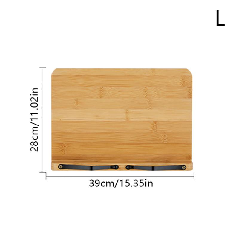 Бамбуковая регулируемая подставка для книг, поднос и зажимы для страниц - подставка для чтения кулинарных книг, прочная подставка для книг - учебники, легкая подставка для книг