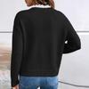 Ladies' Fashion Lace Lace V-neck Sweater Color Loose Long Sleeve Women's Knitted Sweater