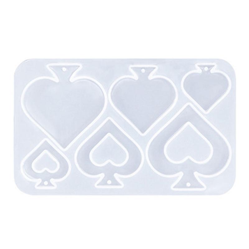 Playing Card Earring Silicone Mold Resin Pendant Mould Epoxy Casting Craft Decor