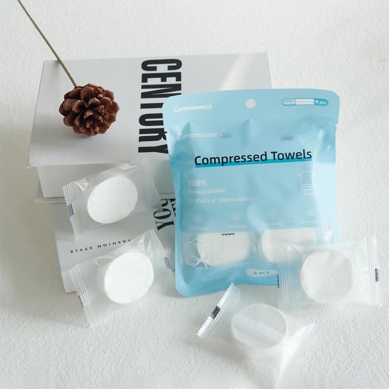 Lingettes Visage Compactes Emballées comme des Bonbons, 30 pièces/6 pièces - Lingettes Nettoyantes Jetables Portables