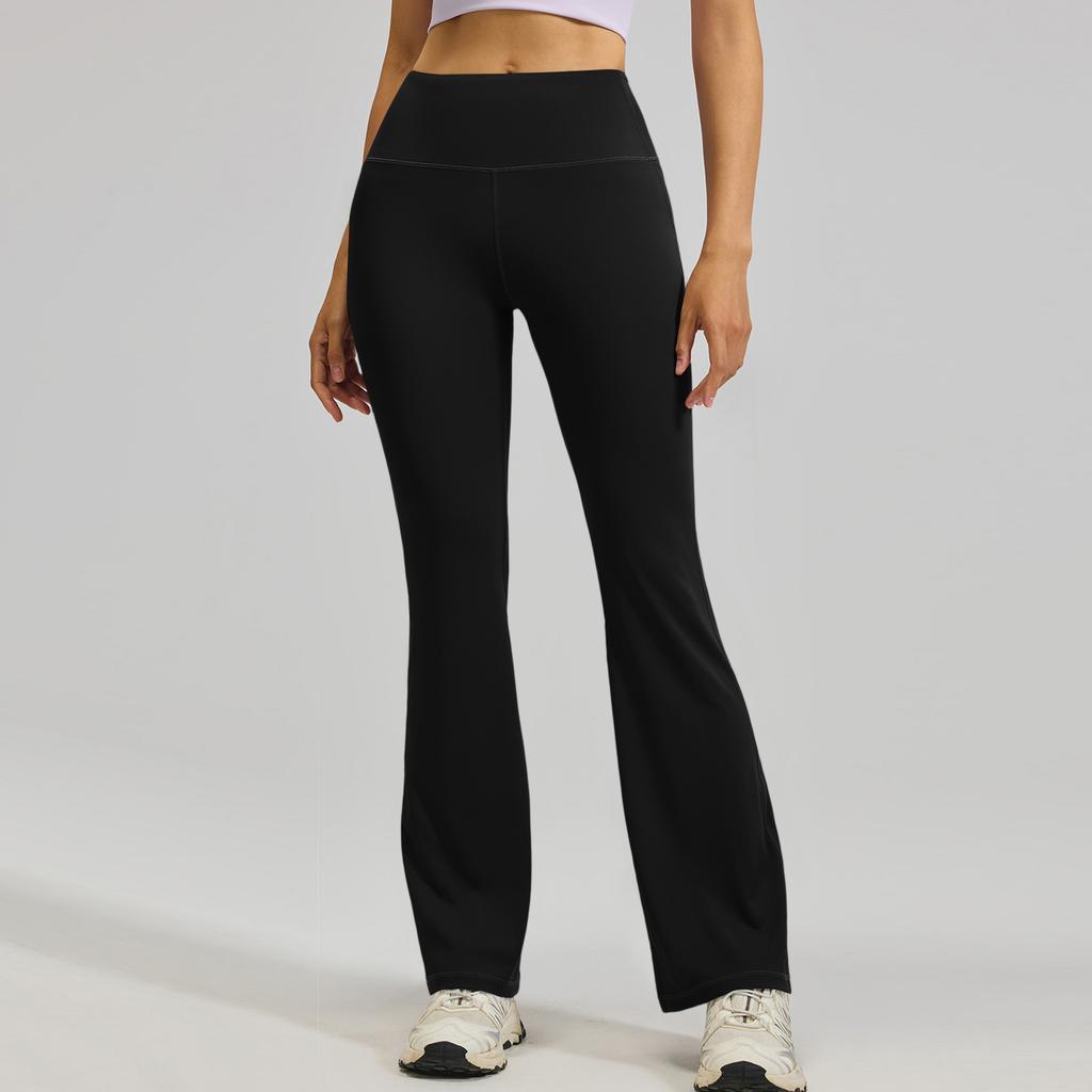 Womens Pants Casual Pants With Pockets Pull Flare Slacks High Waist Stretchy Trousers