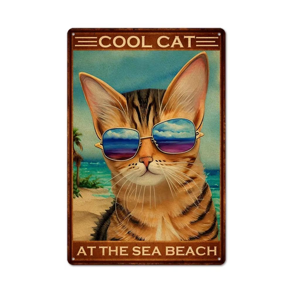 Vintage Tin Art of Summer Surfboards: Ideal for American Bar Backdrops and Home Decor Wall Murals