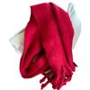 Korean drama Oni red scarf female winter Christmas knitting new thickened warm scarf