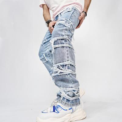 2023 Retro Bionic Denim Men's Loose Wide-Leg Trousers