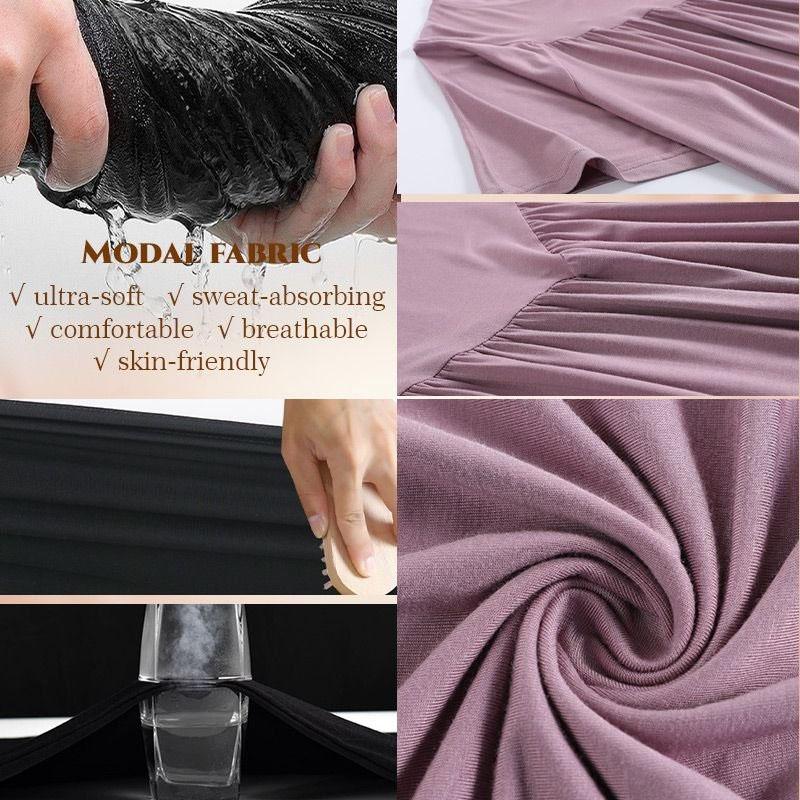 Süper Yumuşak Rahat Kısa Kollu Gevşek Pijama Elbise Kadın Kore Gevşek V Şekilli Uzun Gecelik Modal Dip Gece Gömlek