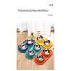 1pc Stainless Steel Double Cat Dog Bowl Cat Food Container Non-slip Base Pet Water Feeder Tilt Safeguard Neck Puppy Cats Bowls