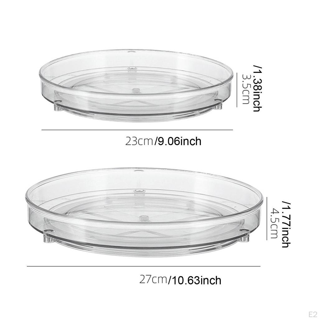 2Pcs Seasoning Bottle Organizer Turntable Rack Multiuse Candy Tray Kitchen Spice for