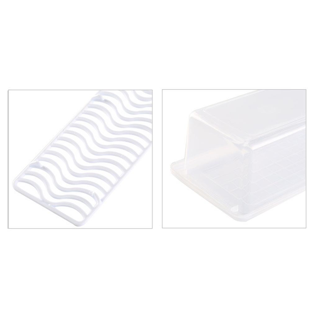 Fridge Food Box Transparent Removable Drain Tray Refrigerator Food Container with Lid for Fruit Vegetable