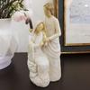 Cross Vintage-Style Resin Wood Carving Religious Family Desktop Ornament