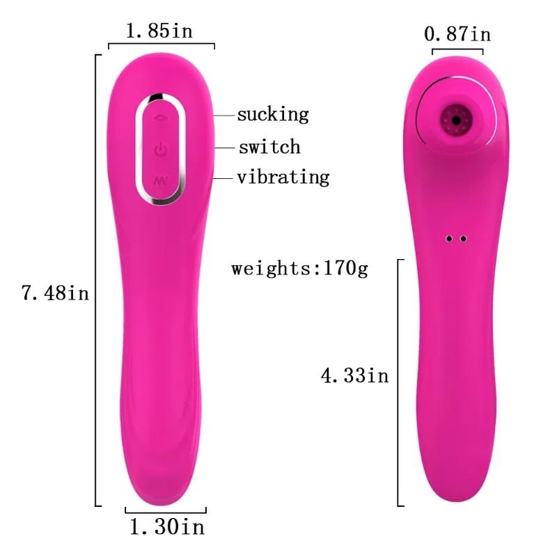 QINYU 2 In 1 Powerful Clit Vibrator and Sucker for Women Turbo Stimulator Nipple Vagina Succionador Potente