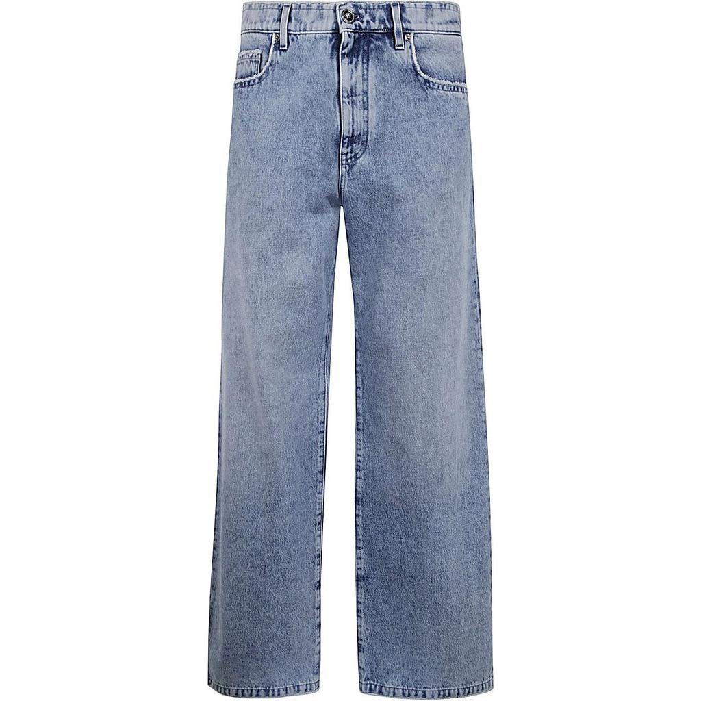 Versace Jeans Men's Light Blue Moderate Wide Leg Pants 1015851-1A11281-1D380