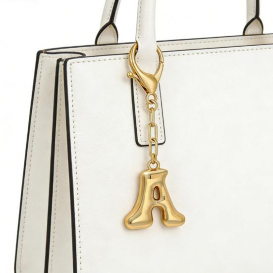 Letter Keychain Mini 3D Alphabet Charm Key Chain with Lobster Clasp Lightweight Bags Keys Bracelets Accessory