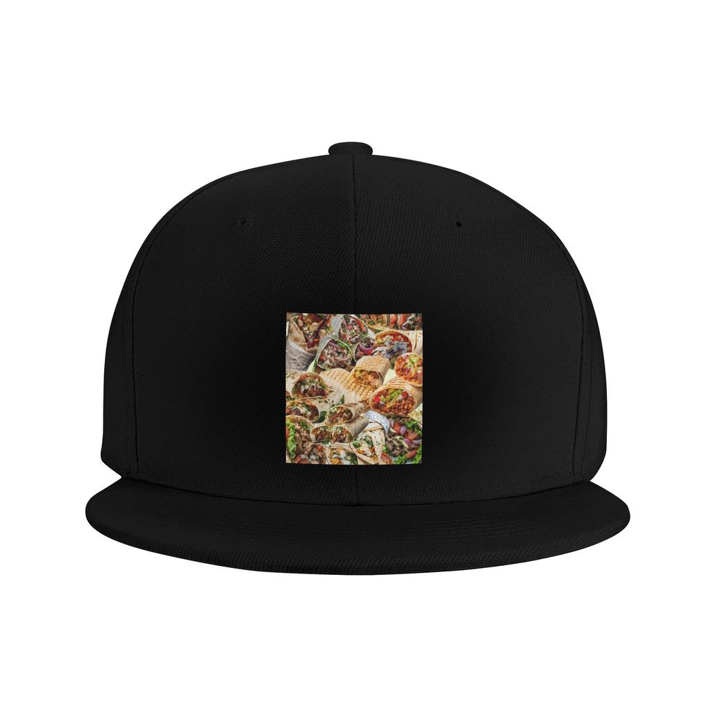 Kebab Fresh Ingredients Baseball Caps Snapback Fashion Baseball Hats Breathable Casual Casquette Outdoor for Unisexs And WoUnisexs