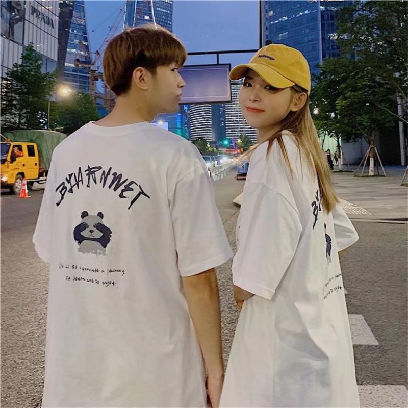 Men Short Sleeve T-Shirts Letter Graphic Print Fashion Brand Tees for Men Men Clothing Casual Tee Man Summer Korean Retro Tops For