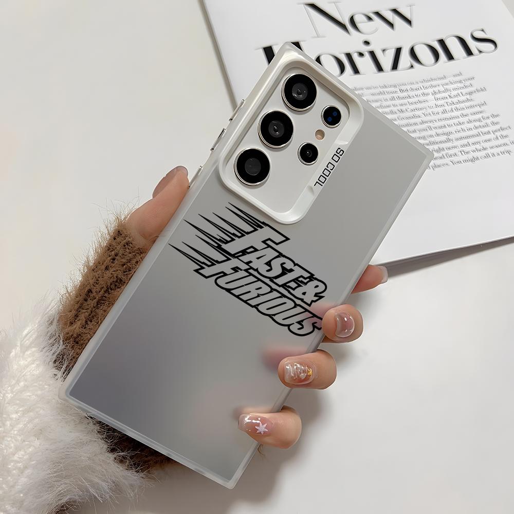 Coole F-Fast Furious Handyhülle Für Samsung Galaxy S25 Edge S24 S23 S22 S21 S20 Ultra Funda Silikon Silberne Abdeckung