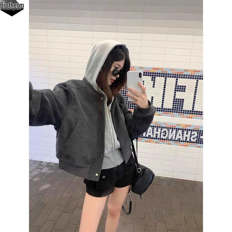 Women s Gray Baseball Jacket - New Arrival Autumn 2025 Large темно-серого