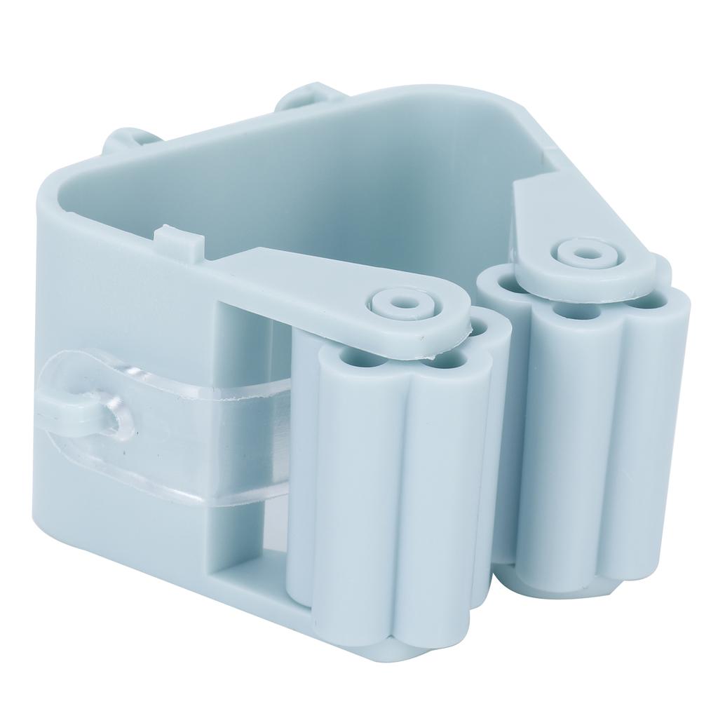 Broom Holder Wall Mounted Mop Storage Rack Clamp for Bathroom Kitchen Garden Light Green