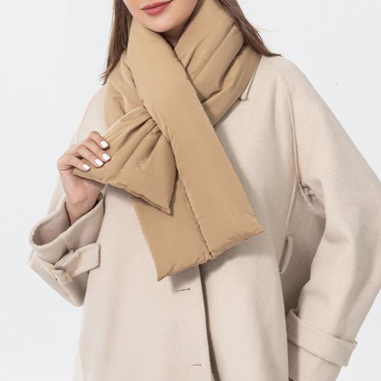 Verdickter Winddichter Warmer Breiter Daunen-Baumwollschal Damen Winter Einfarbig Ultraleichter Thermoschals