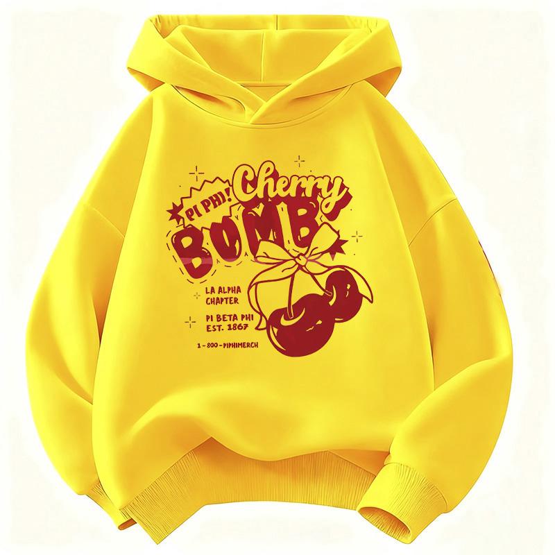 Y2k Girls Hoodie Cherry Design Children's Sweatshirt Cute Hoody for Boys Girls Autumn Winter Casual Hoodies Kids