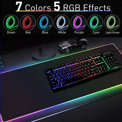 PC Laptop için Büyük RGB Renkli LED Aydınlatma Oyun Mouse Pad Mat 800*300mm