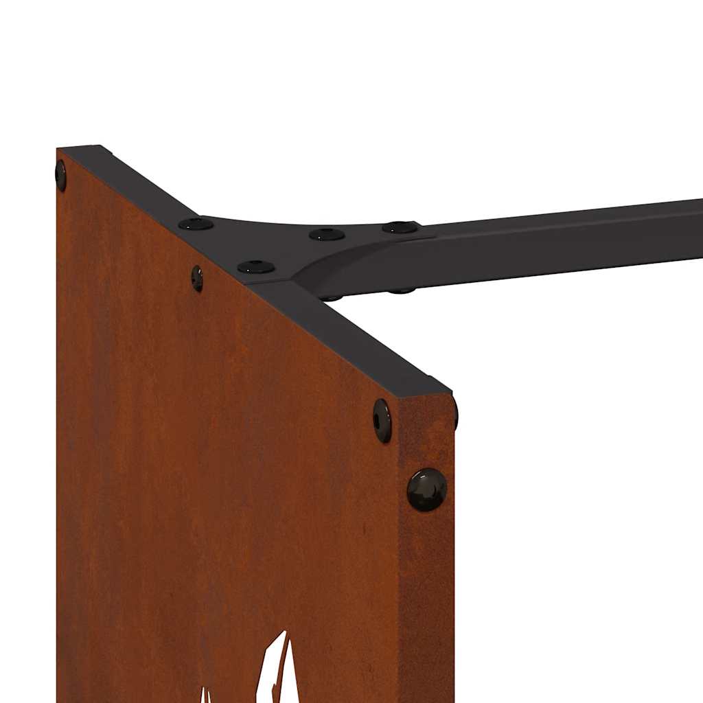 Firewood Rack 40 x 30 x 80 cm Weatherproof Steel