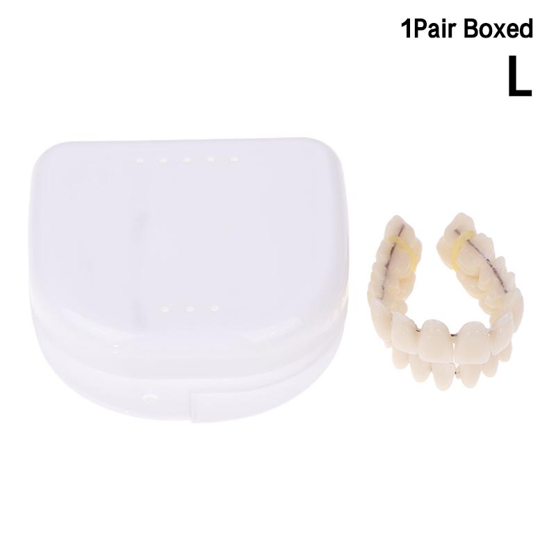 Boxed Resin Denture Upper Lower Teeth Full Mouth S/M/L Size Preformed Dentition Oral Care Teaching Model