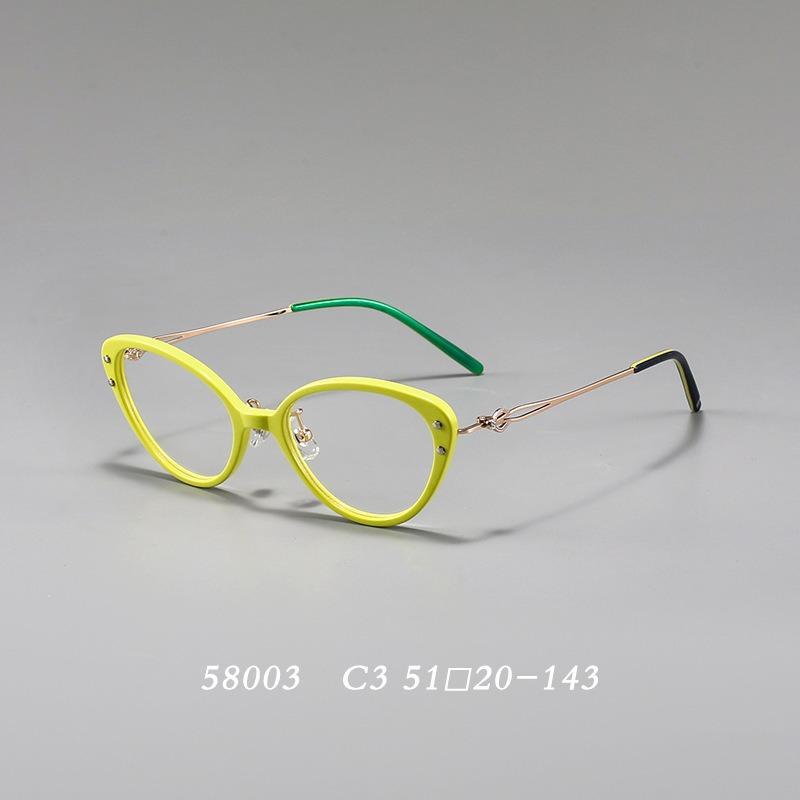 Women's Glasses Frame Women Good Quality Glasses Clear Lens Brand Designer Female Acetate Frame Vintage Eyeglasses