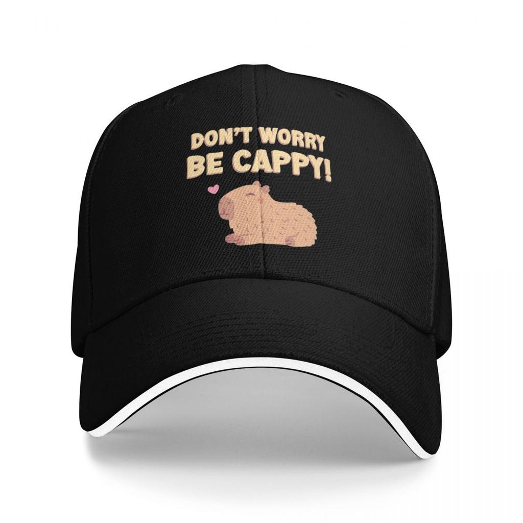 Dont Worry Be Capy Capybaras Baseball Caps Snapback Baseball Hats Breathable Casual Casquette Outdoor Unisex