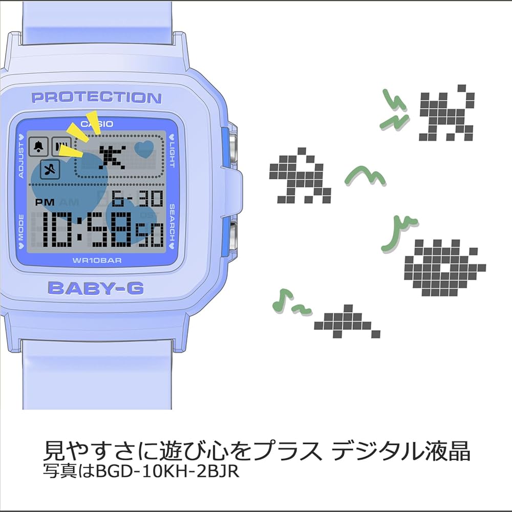 Casio Baby-G BGD-10KH-2BJR Women's Watch Blue Resin Band Water Resistant 200m