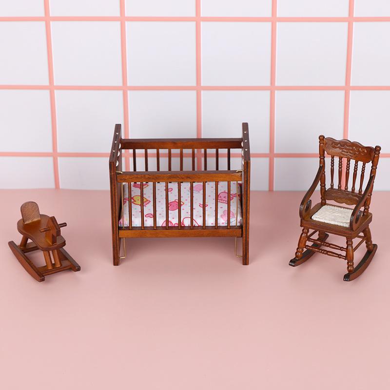 1 Set Miniature European Bedroom Furniture 1:12 Dollhouse Kitchen Scene Cooking Table Sink Cabinet Model Toy Dolls Accessories