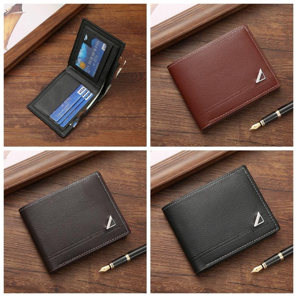 

Coin Purse Men Slim Wallet Photo Card Holder Money Pocket Purse Casual PU Leather Wallet Men чёрный