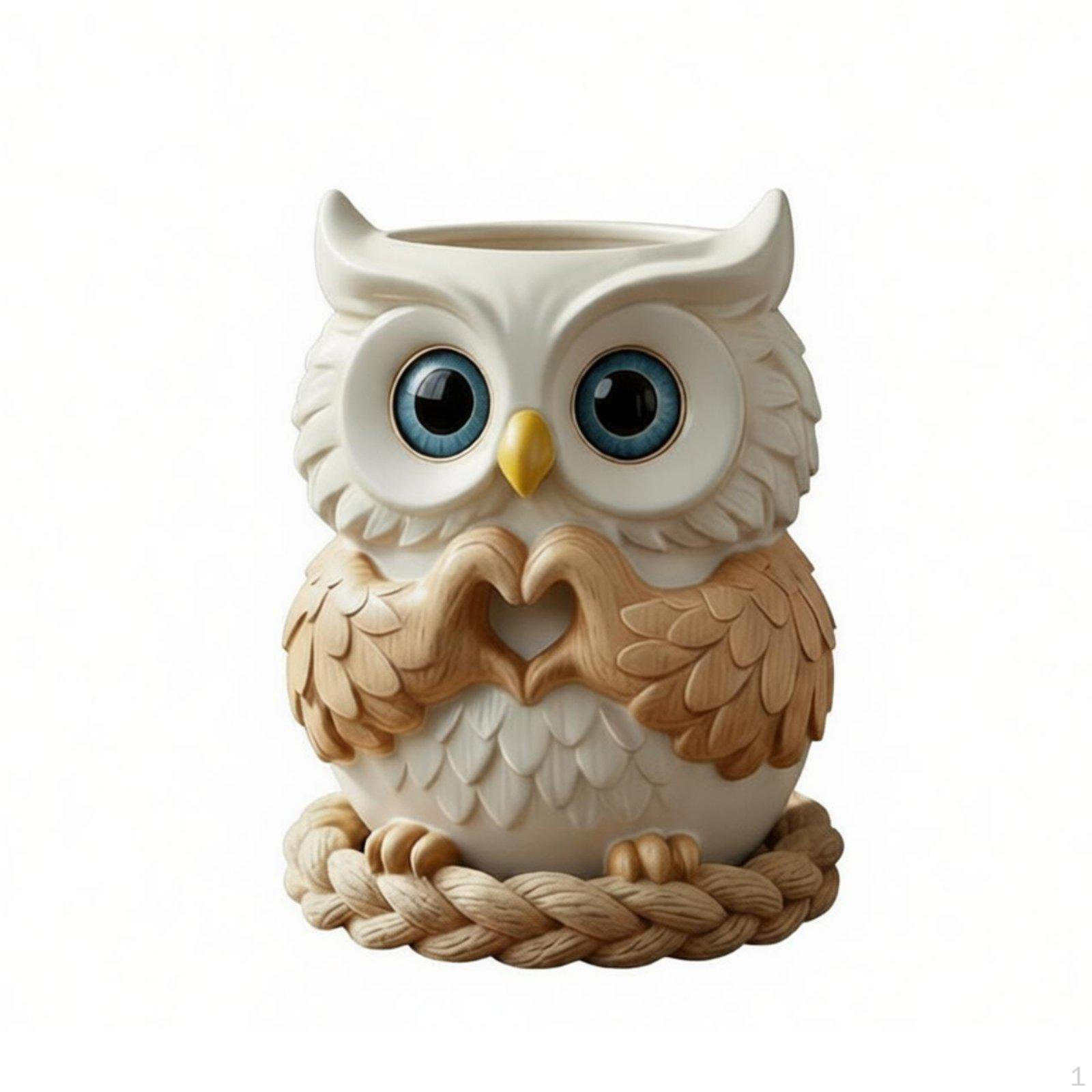 Pen Holder Decorative Resin Desk Organizer Desktop Storage Office Accessory for Study Room