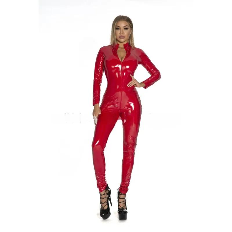 Erotic Lingerie Women Leather Bodysuit Sexy Outfit Plus Size Sexy Rompers Shapewear Nightclub Outfit Catwomen Porn Underwear