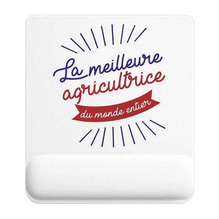 Tapis de souris - PLANETEE - Agricultrice Meilleure Monde - 22x18 cm - Ép. 3 mm - Sublimation HD