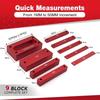 Aluminum Alloy Height Gauge Blocks Metric Setup Calibration Setup Blocks Stackable Design Size Markings Measuring Tools