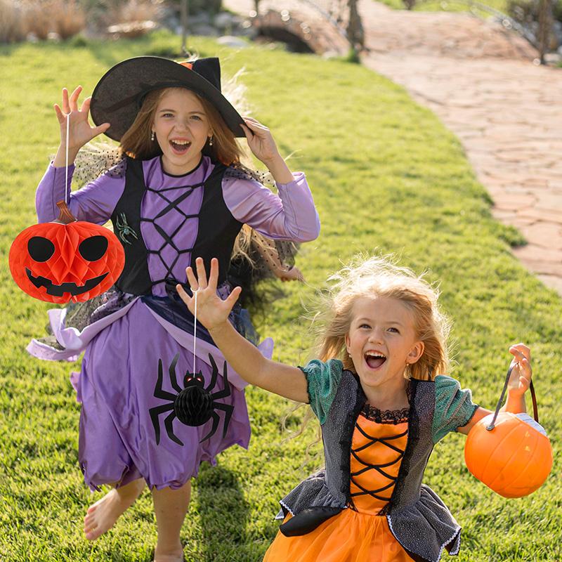 Decoratiune Minge Fagure Păianjen Dovleac Halloween Ornamente de Masă pentru Acasă Felinar de Hârtie Suspendat din Hârtie Halloween Cadou pentru Copii Mărturii