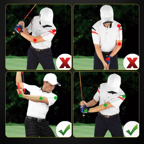 Golf Swing Trainer Golf Rotation Trainer 90-Degree Swing And Full Swing Modes Golf Training Aid Swings Posture Corrector for Beginners