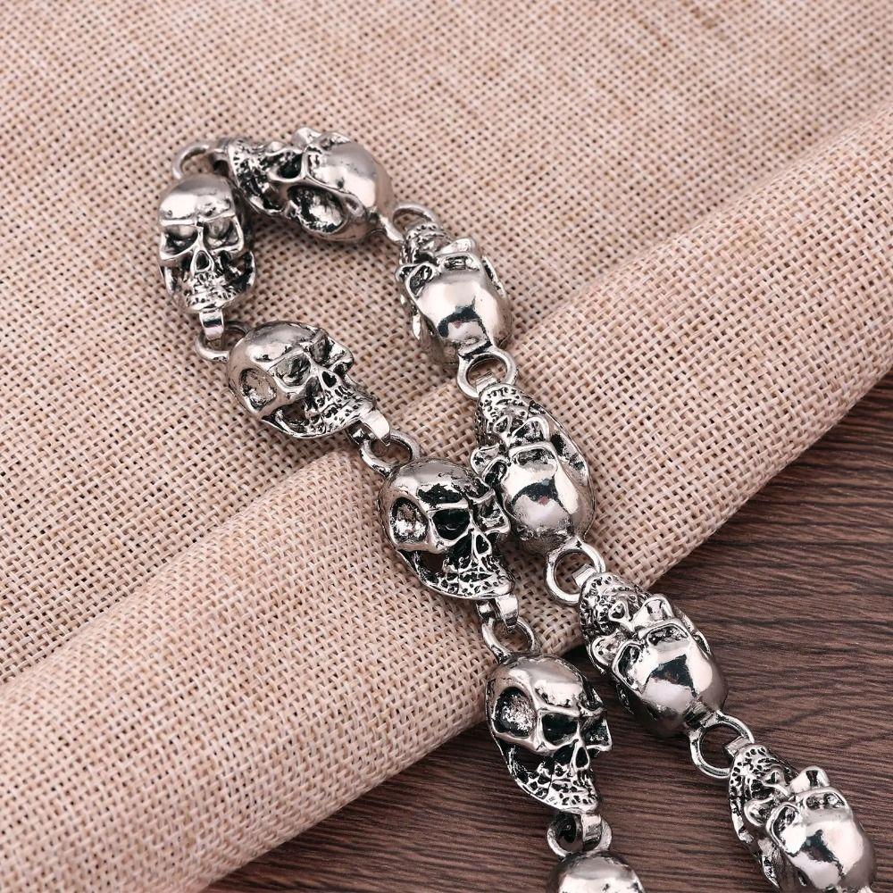 Metal Skull Jeans Chain Punk Body Chain Accessory Fashion Metal Waist Chain Women Bag Pendant
