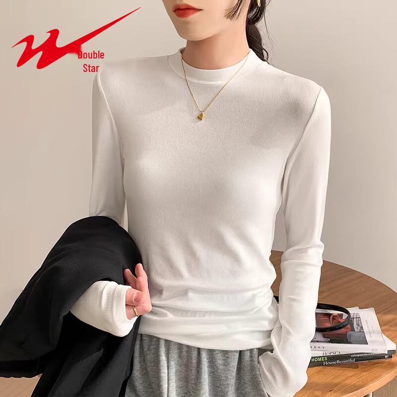 

Women s Ribbed Mock Neck Long Sleeve Baselayer Top M