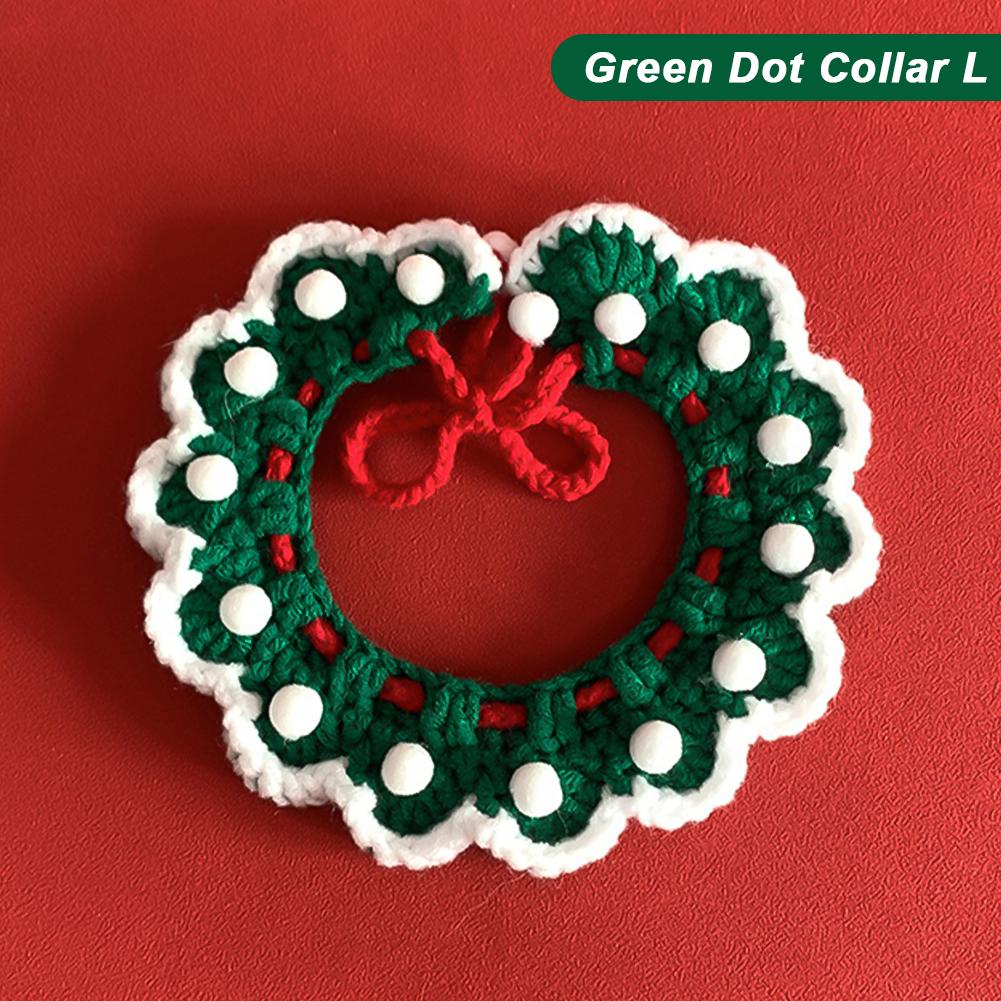 Haustier Niedlicher Hund Katze Gestrickter Wollkragen Weihnachten Niedliche Accessoires