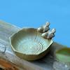 Ceramic Bird Feeder 16*16*7.5CM 1 Piece Bird Drinking Water Feeding Tray Suitable for Parrot Rosy Phoenix Peony Parrot