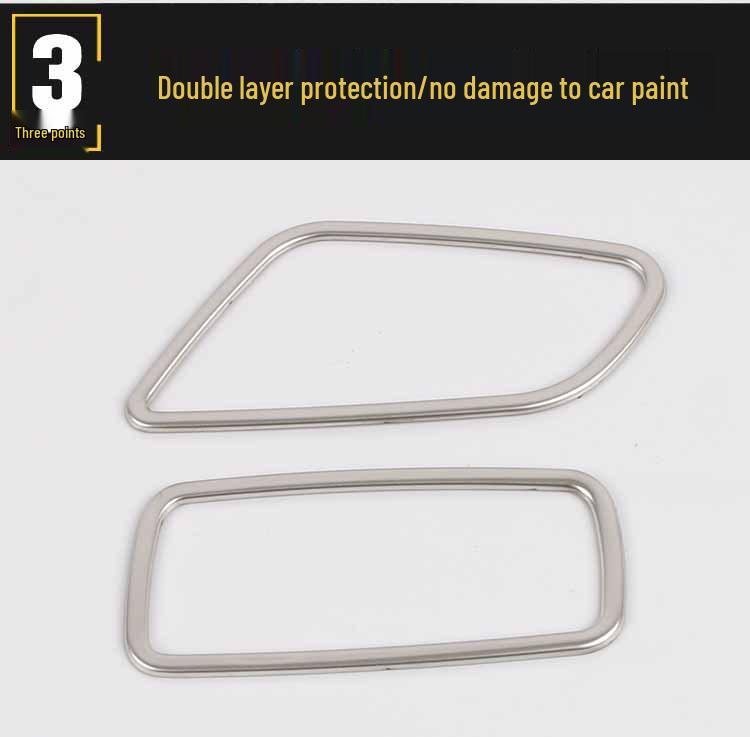 Stainless Steel Interior Protection Sticker for 19 Q3 Front Panel Air Outlet