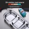 Korean Style 304 Stainless Steel Divided Sauce Dishes Set