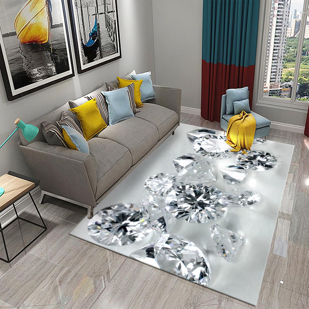 Living room balcony bedroom floor mat soft children's room rug casual rug bathroom non-slip rug sparkling diamond rug