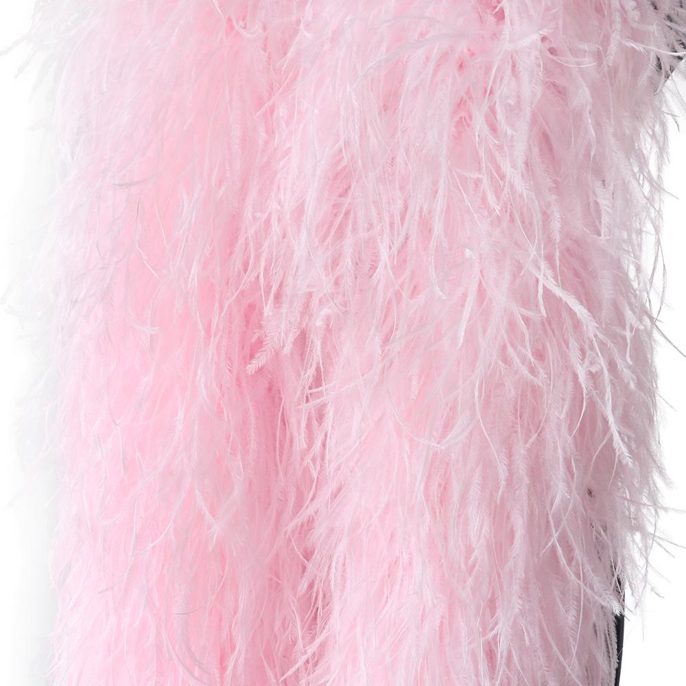 DIY 1 3 6 10 20Ply Natural Ostrich Feathers Boa 2 Meter Fluffy Ostrich feather Shawl for Wedding Party Dress Sewing Decoration Scarf