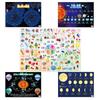 Yayoi Sakura Bath Poster Set of 5 Japanese Starry Sky and Sun and Changes In the Four Moon Celestial Solar Elementary School Entrance Exam Poster for