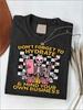 100% Pure Cotton Casual T-shirt for Men and Women, Featuring a Pink and White Checkered Background W